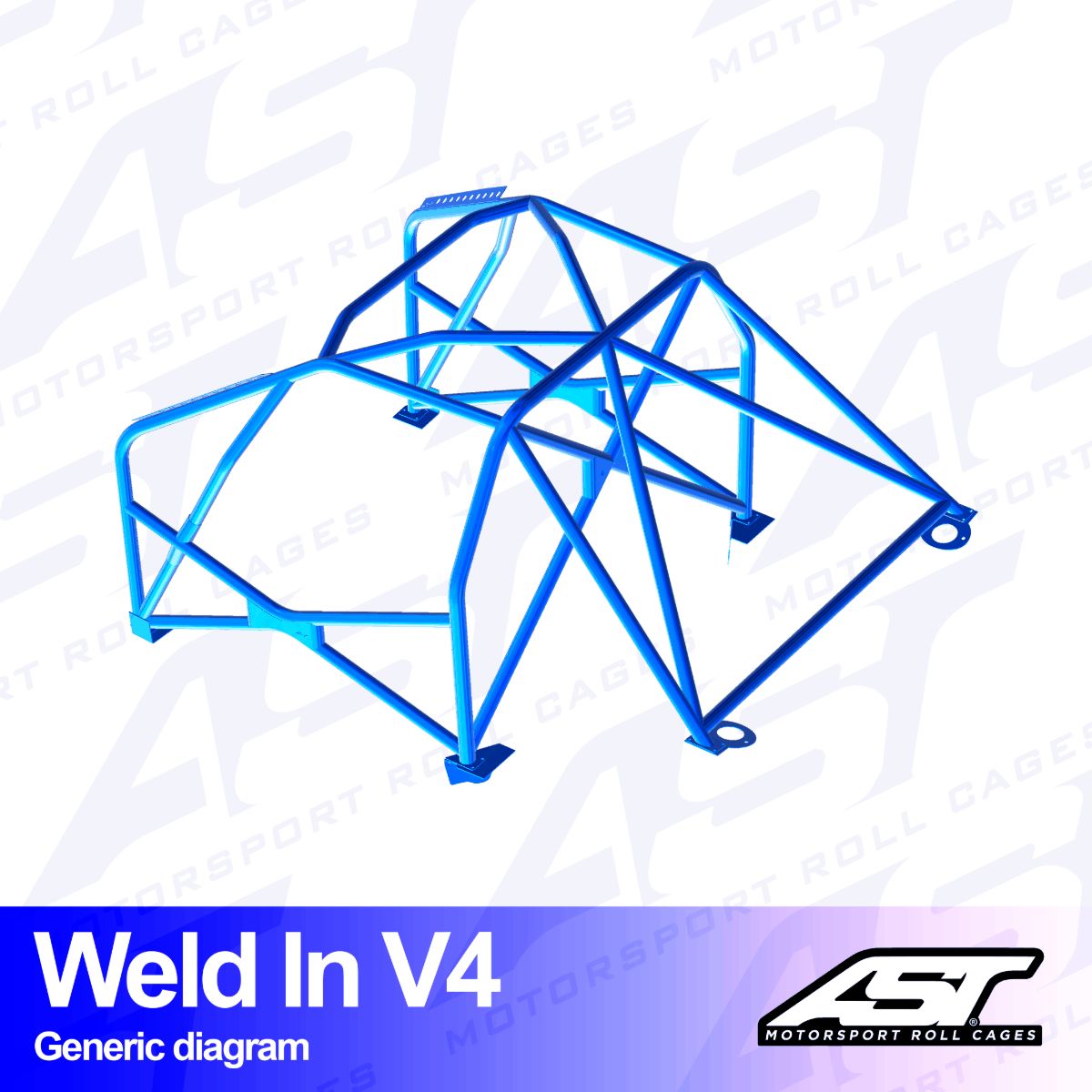 Roll Cage MINI Cooper (R53) 3-door Hatchback WELD IN V4