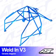 Roll Cage AUDI A4 / S4 (B5) 5-doors Avant Quattro WELD IN V3