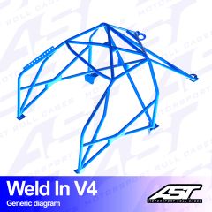 Roll Cage AUDI A4 / S4 (B5) 5-doors Avant Quattro WELD IN V4