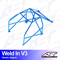 Roll Cage MINI Cooper (R56) 3-door Hatchback WELD IN V3