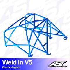 Roll Cage AUDI A4 / S4 (B5) 5-doors Avant Quattro WELD IN V5