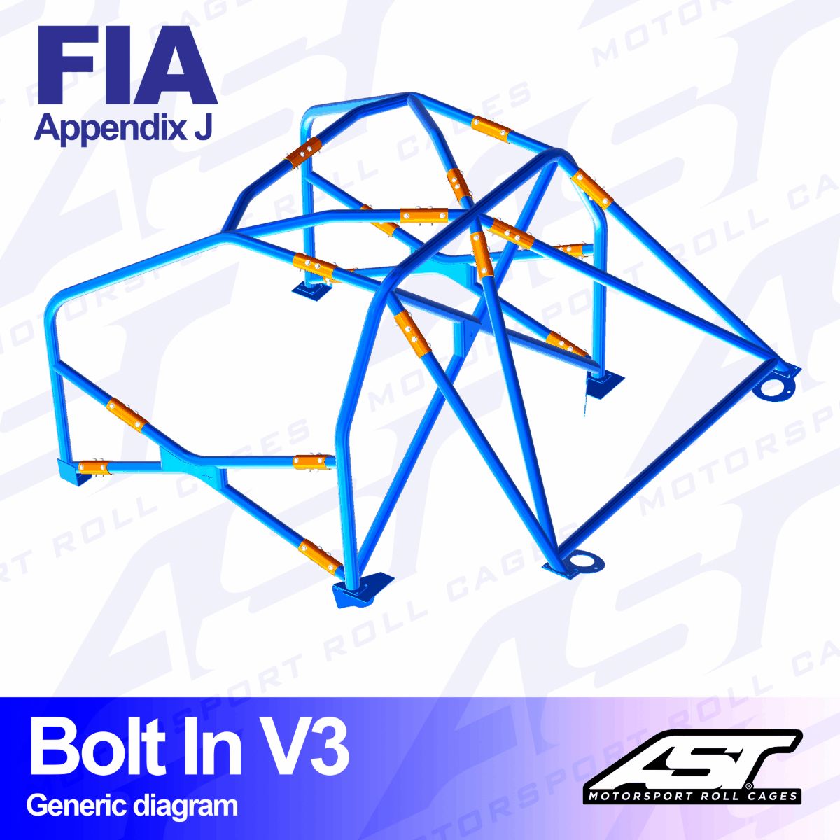 Roll Cage SUZUKI Swift (AA34S) 3-doors Hatchback BOLT IN V3