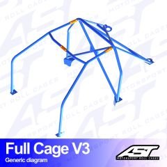 Roll Cage FORD Escort (Mk2) 4-doors Sedan FULL CAGE V3