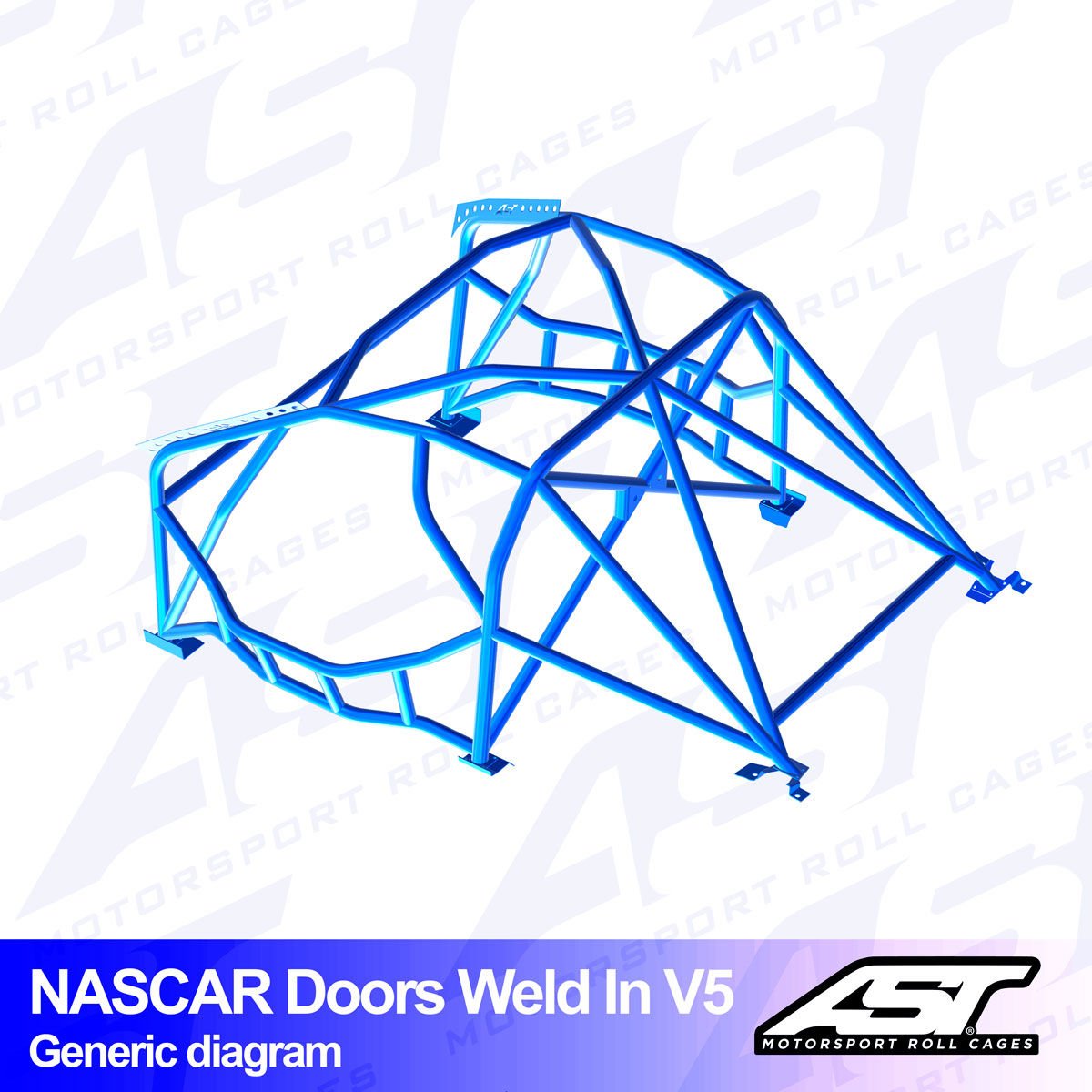 Roll Cage BMW (E34) 5-Series 5-doors Touring RWD WELD IN V5 NASCAR-door for drift