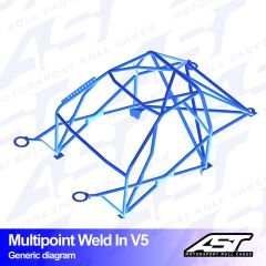 Roll Cage TOYOTA Celica (T185) 3-doors Coupe MULTIPOINT WELD IN V5