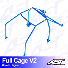 Roll Cage TOYOTA GT86 (ZN6) 2-doors Coupe REMOVABLE FULL CAGE V2