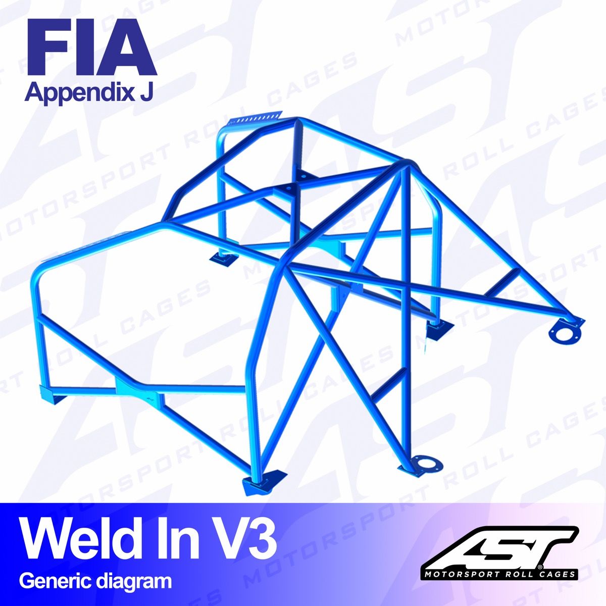 Roll Cage VW Golf (Mk3) 5-doors Hatchback WELD IN V3