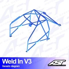 Roll Cage TOYOTA MR-2 (W20) 2-doors Roadster WELD IN V3