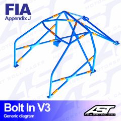 Roll Cage MITSUBISHI Lancer EVO IX 4-door Sedan BOLT IN V3