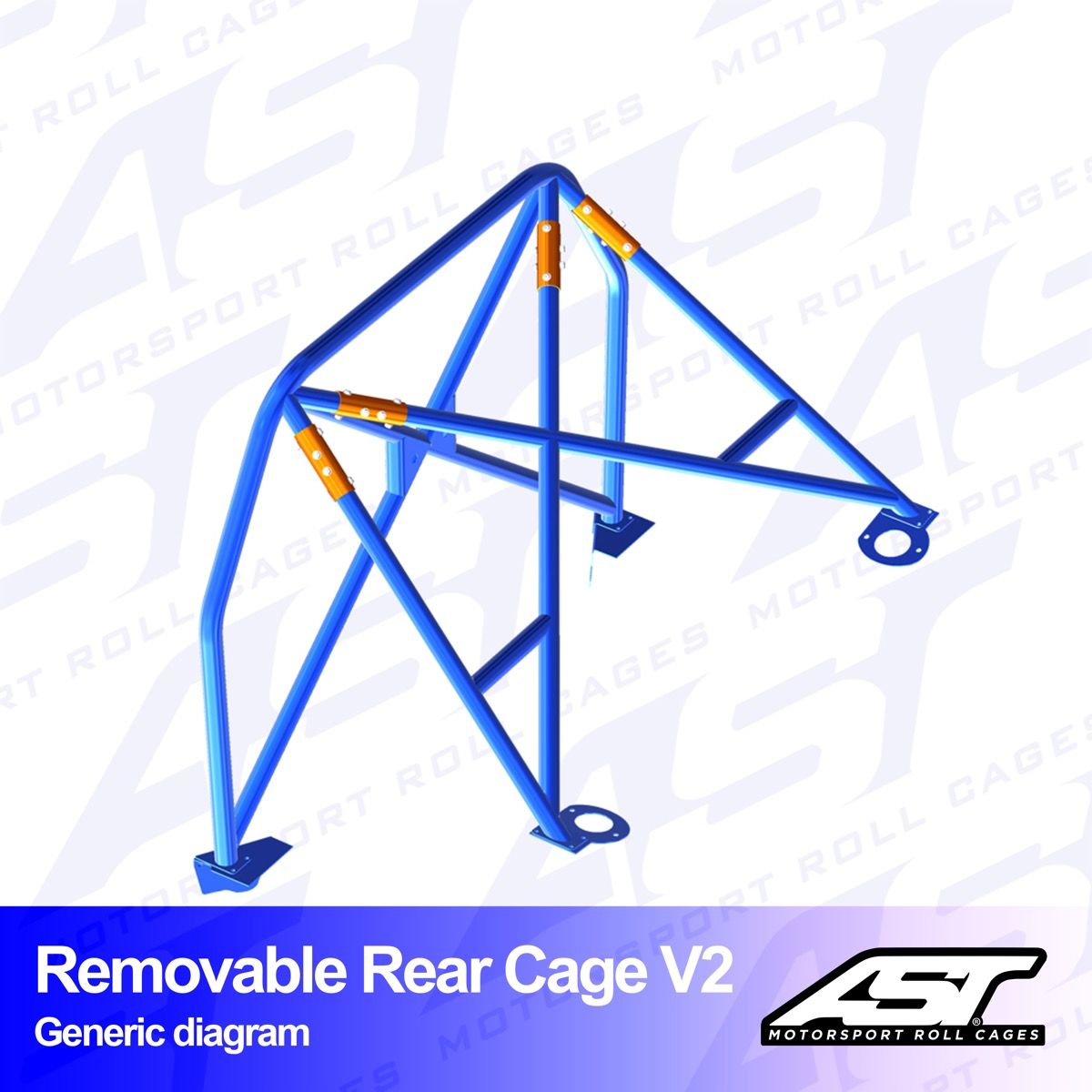 Roll Bar BMW (F82) 4-Series 2-door Coupe RWD REMOVABLE REAR CAGE V2