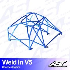 Roll Cage BMW (F82) 4-Series 2-door Coupe RWD WELD IN V5