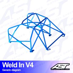 Roll Cage NISSAN Silvia (S15) 2-doors Coupe WELD IN V4