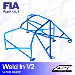 Roll Cage CITROËN AX (Phase 1/2 ) 3-doors Hatchback WELD IN V2