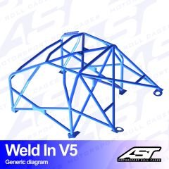 Roll Cage AUDI A3 / S3 (8P) 3-doors Hatchback Quattro WELD IN V5