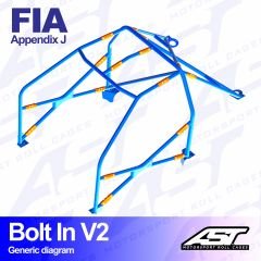 Roll Cage CITROËN ZX 3-doors Hatchback BOLT IN V2