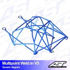 Roll Cage AUDI A3 / S3 (8V) 4-doors Sedan Quattro MULTIPOINT WELD IN V5