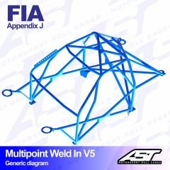 Roll Cage CITROËN ZX 3-doors Hatchback MULTIPOINT WELD IN V5