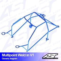 Roll Cage FIAT Panda (Type 141) 3-doors Hatchback 4x4 MULTIPOINT WELD IN V1