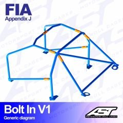 Roll Cage FORD Escort (Mk3/Mk4) 3-doors Coupe BOLT IN V1