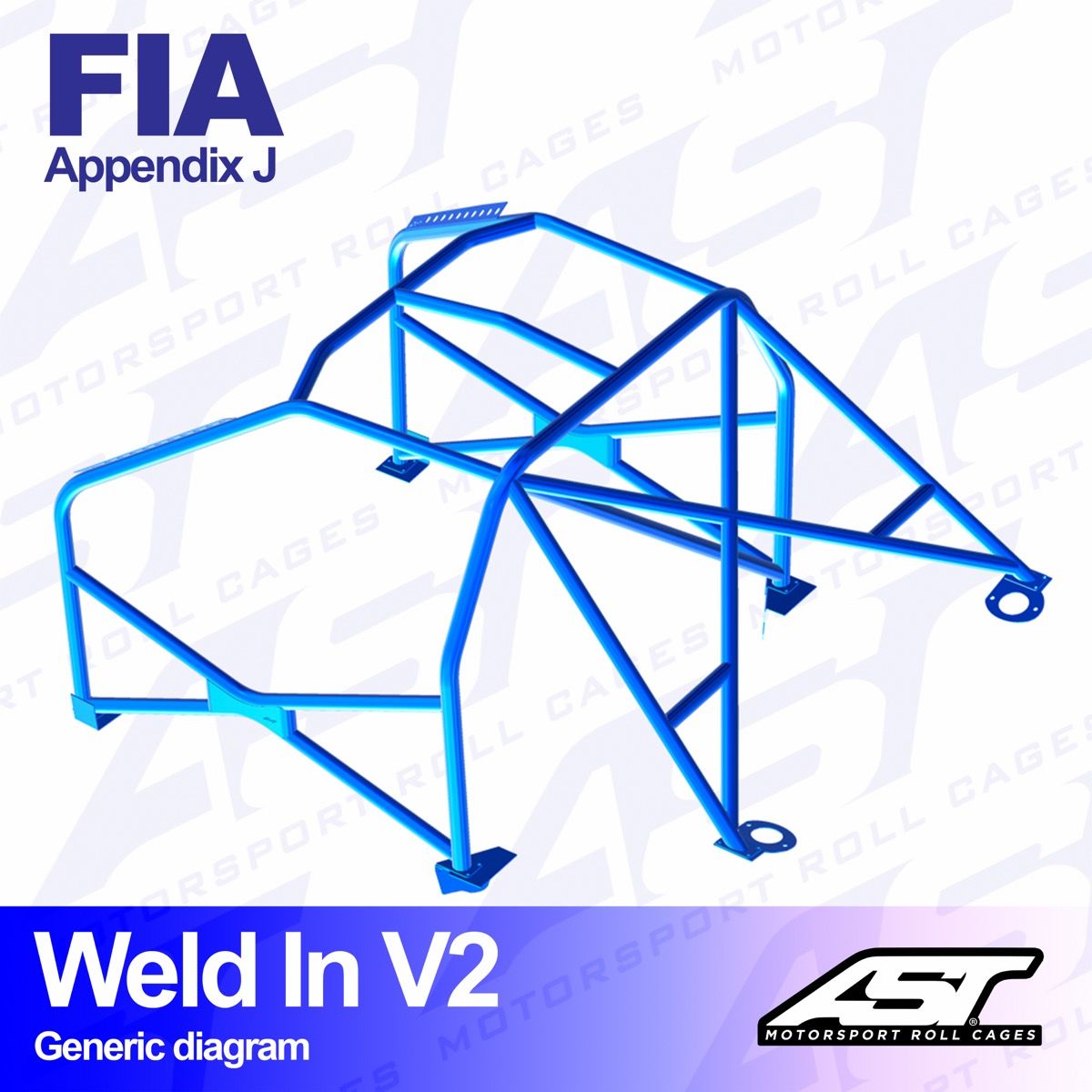 Roll Cage FORD Sierra (MK1/Mk2/Mk3) 3-doors Coupe RWD WELD IN V2