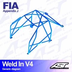 Roll Cage FORD Sierra (MK1/Mk2/Mk3) 3-doors Coupe RWD WELD IN V4