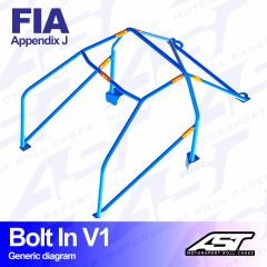 Roll Cage LANCIA Fulvia (818) 2-doors Coupe BOLT IN V1