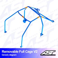 Roll Cage OPEL Calibra 3-doors Coupe FWD REMOVABLE FULL CAGE V2