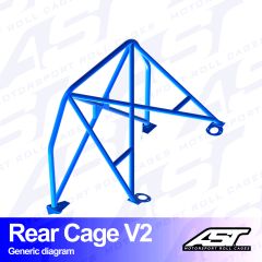 Roll Bar Renault R19 (Phase 1/2) 3-door Coupe REAR CAGE V2