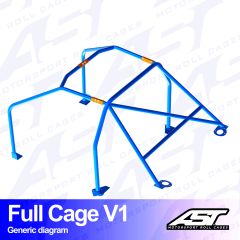 Roll Cage Renault R19 (Phase 1/2) 3-door Coupe FULL CAGE V1
