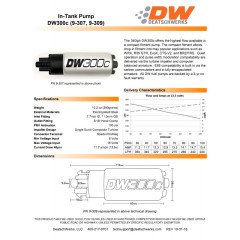 FUEL PUMP DW300C DEATSCHWERKS (340LPH) FOR HONDA RSX 02-06 CIVIC 01-05 MX5 2006-2015