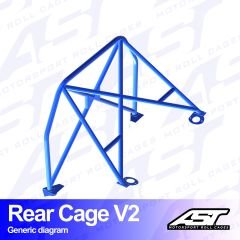 Roll Bar PEUGEOT 407 Coupe (6C/J ) 2-doors Coupe REAR CAGE V2