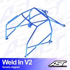 Roll Cage PEUGEOT 407 Coupe (6C/J ) 2-doors Coupe WELD IN V2