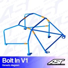 Roll Cage SUZUKI Swift (ZC32S) 3-door Hatchback BOLT IN V1