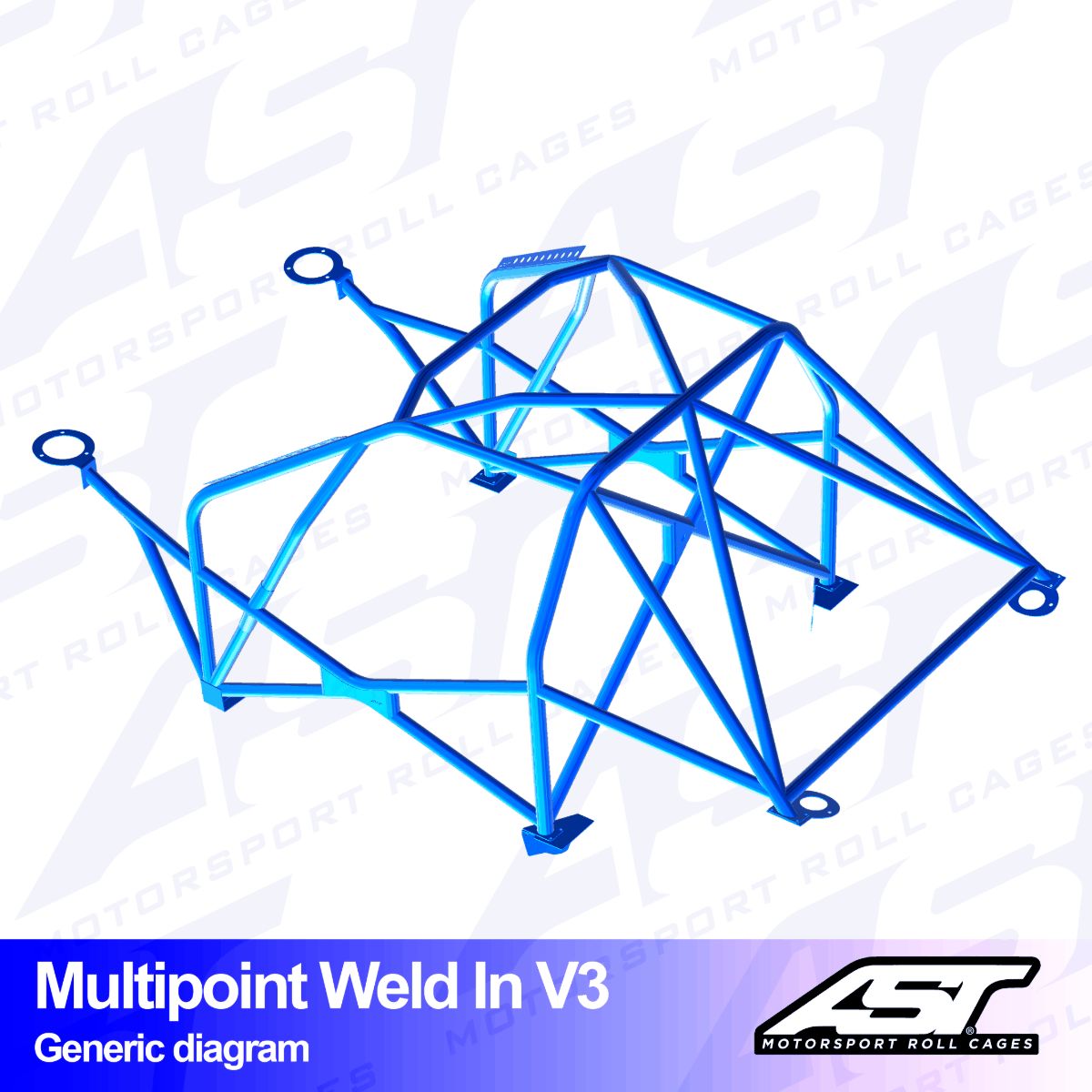 Roll Cage SUZUKI Swift (ZC32S) 3-door Hatchback MULTIPOINT WELD IN V3