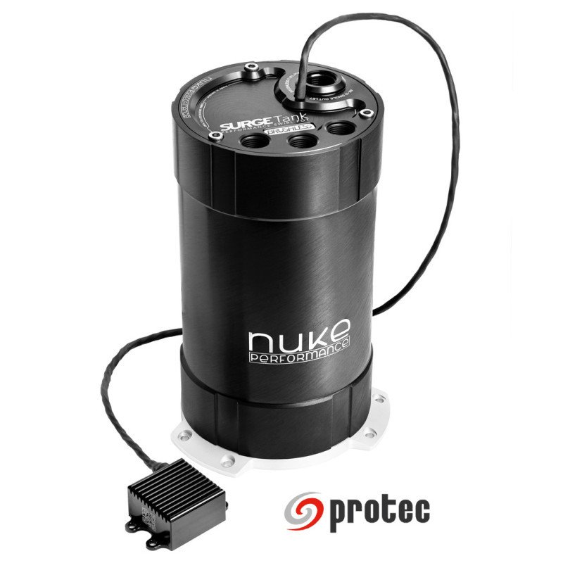 NUKE PERFORMANCE 2G FUEL SURGE TANK 3.0 LITER WITH PROTEC COBRA BRUSHLESS FM60500 FUEL PUMP