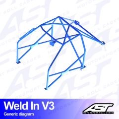 Roll Cage PORSCHE 968 (1992-1995) 3-doors Coupe RWD WELD IN V3