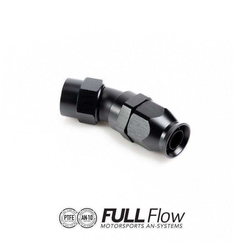 FULL FLOW PTFE HOSE END FITTING 30 DEGREE