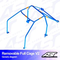 Roll Cage TOYOTA MR-2 (W30) 2-doors Roadster REMOVABLE FULL CAGE V2