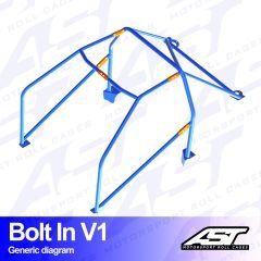 Roll Cage HONDA Civic Coupe (EJ1/EJ2) 2-door Coupe BOLT IN V1