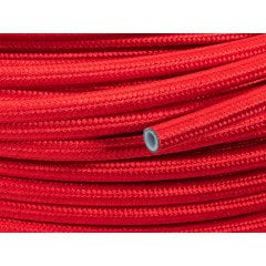 NYLON BRAIDED PTFE TEFLON FUEL HOSE RED