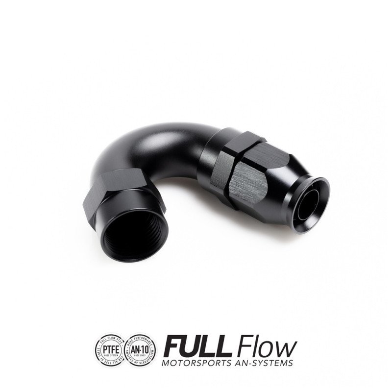 FULL FLOW PTFE HOSE END FITTING 150 DEGREE