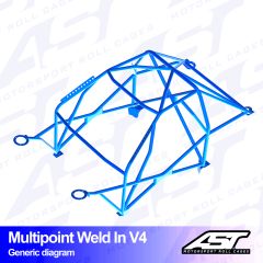 Roll Cage MAZDA RX-7 (FD) 3-doors Coupe MULTIPOINT WELD IN V4