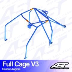 Roll Cage HONDA Integra (DB, DC) 3-doors Coupe FULL CAGE V3