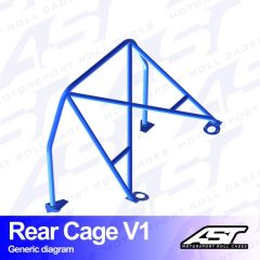 Roll Bar MAZDA RX-8 (SE3P) 4-doors Coupe REAR CAGE V1