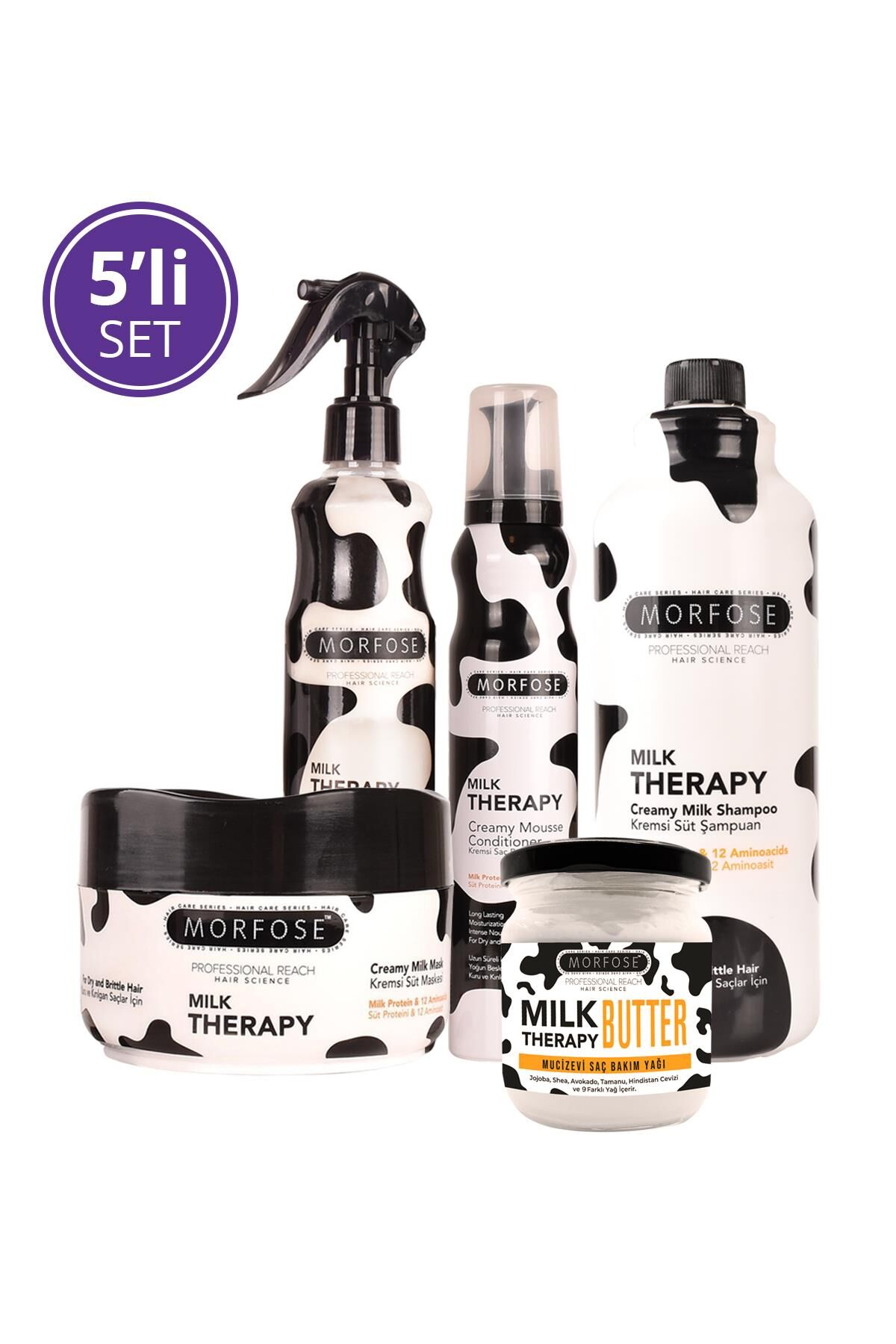 Morfose Milk Therapy Butter 5'li Saç Bakım Seti