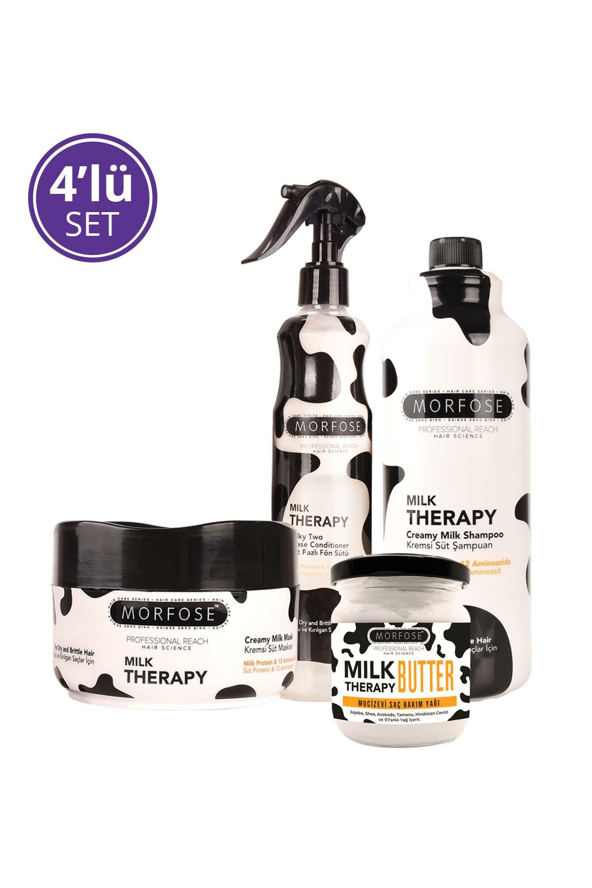 Morfose Milk Therapy Butter 4'lü Saç Bakım Seti