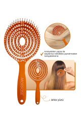 Morfose Yeni Nesil Hassas Saçlar Için Dökülme Ve Kopma Karşıtı Esneyebilen Oval Saç Fırçası