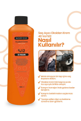 Morfose Saç Açıcı Oksidan Krem 40 Vol %12 1000 ml