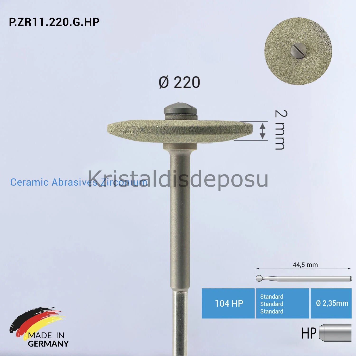 Zirkon & Seramik Abrasive - P.ZR11 - Ø220 mm