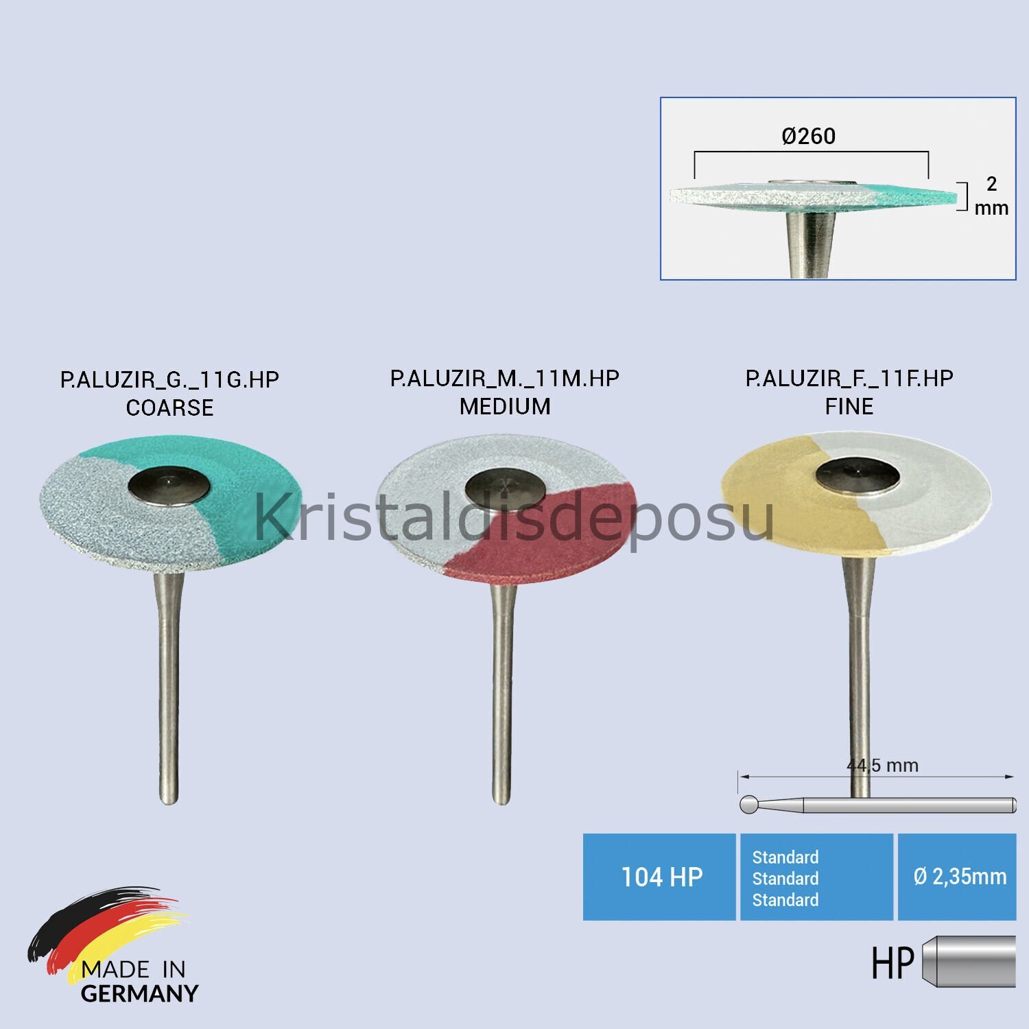Aluzir Zirkon Aluminyum Oksit İçin Cila Lastiği